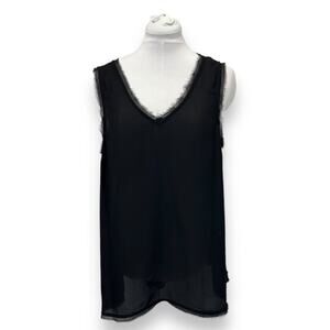 Torrid Womens Size 1 Black Sleeveless V-Neck Top